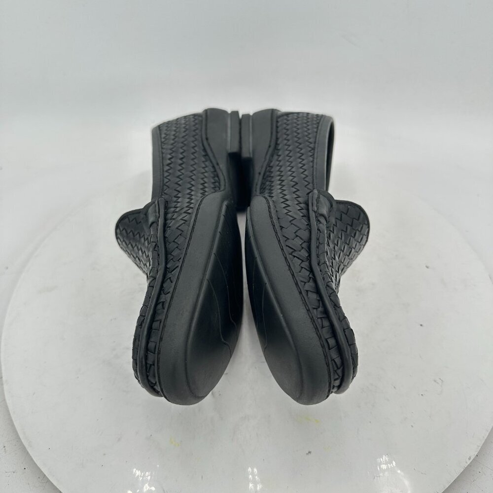 Salvatore Ferragamo Women Size 8 4A Black Woven Leather Loafer Slip On Flat Shoe - Picture 7 of 11